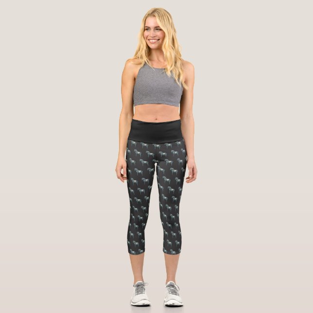 Dala Pferd Capri Leggings (Vorderseite)