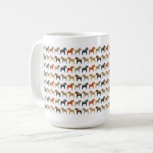 Dala Pferd Schwedisches Volksmuster Kaffeetasse