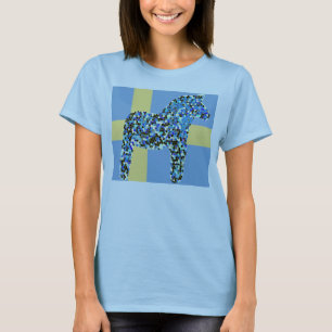 Dala Pferd und schwedische Flaggen-T - Shirtkopie T-Shirt