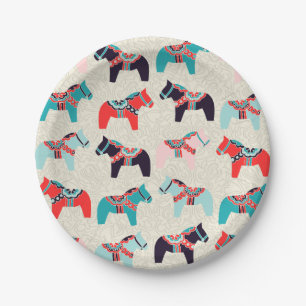 Dala Pferde Papier Teller