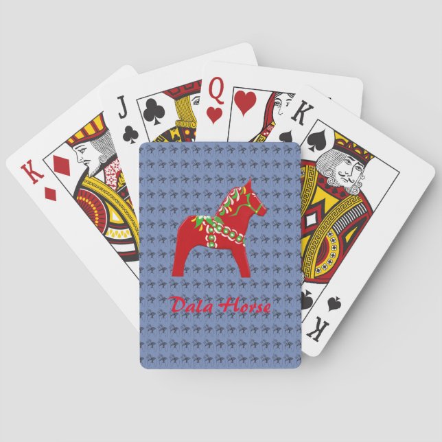 Dala Pferde Spielkarten (Rückseite)
