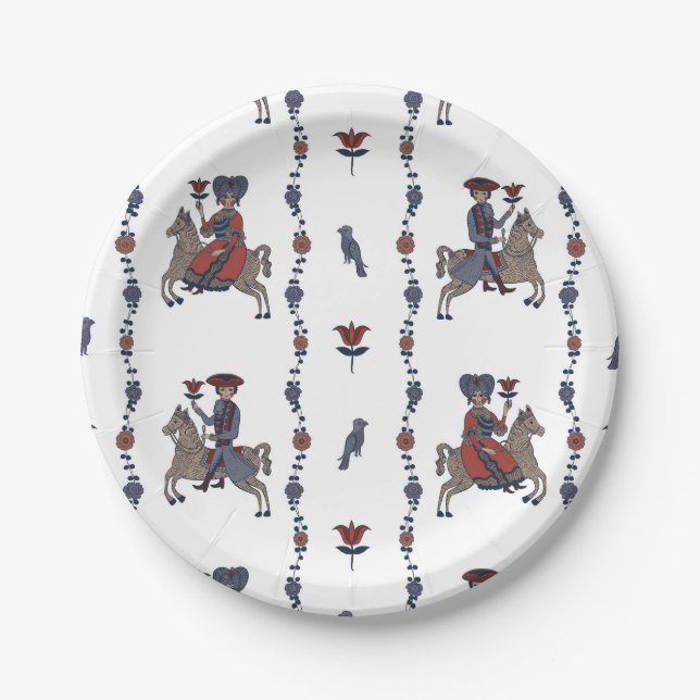 Dala W - Rundpapier-Teller Pappteller (Vorderseite)