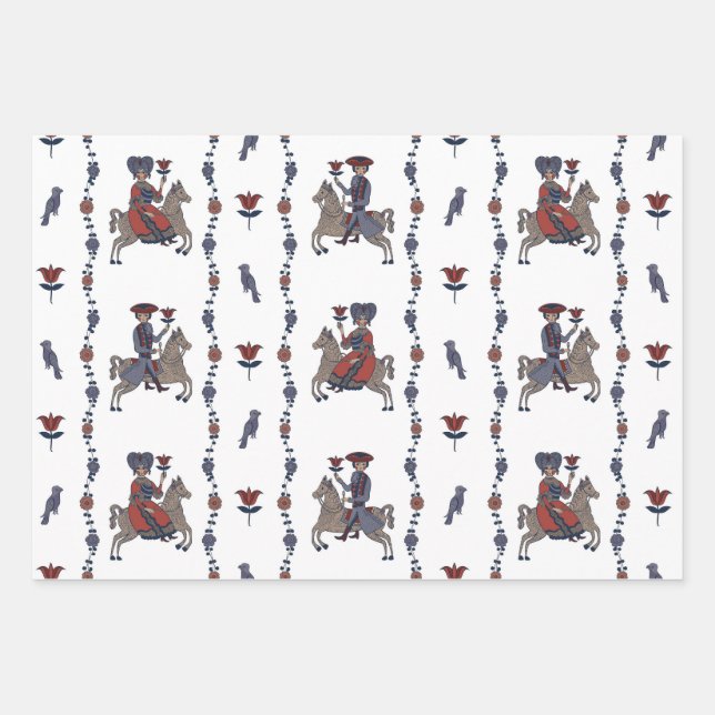 Dala W - Schleifpapier Geschenkpapier Set (Vorderseite)