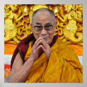 Dalai Lama Buddha Buddhistischer Buddhismus Medita Poster