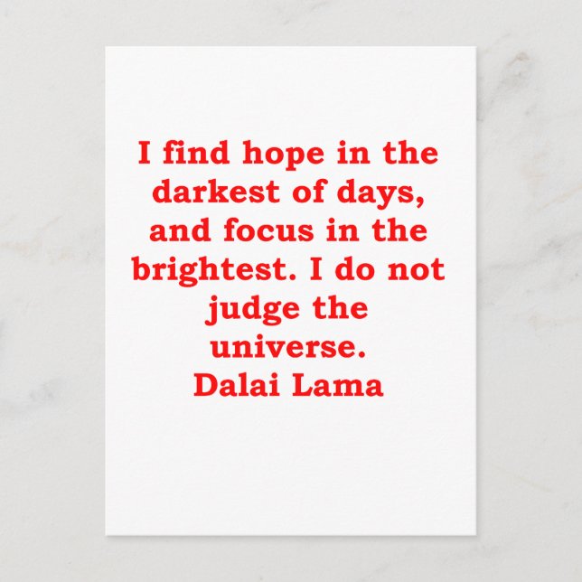 dalai lama zitiert postkarte (Vorderseite)