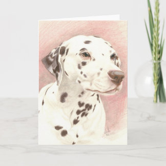 Dalamatian in Kolored Pencil Karte