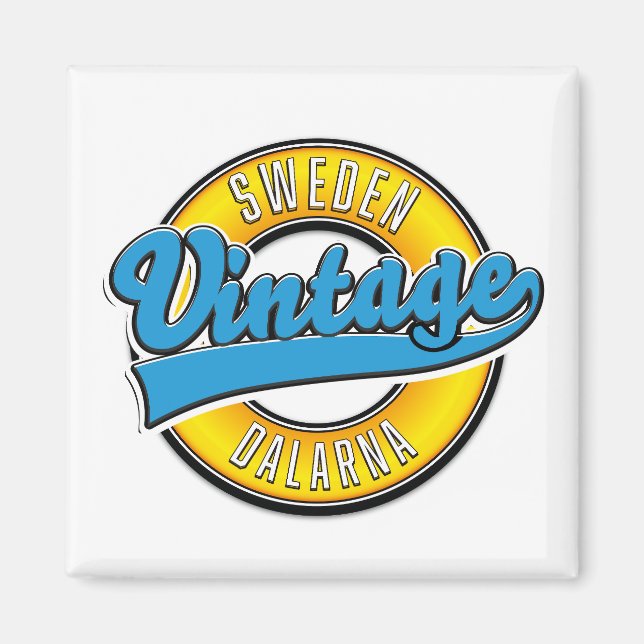 Dalarna Schweden Vintag Magnet (Vorne)