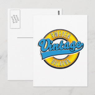 Dalarna Schweden vintage Postkarte