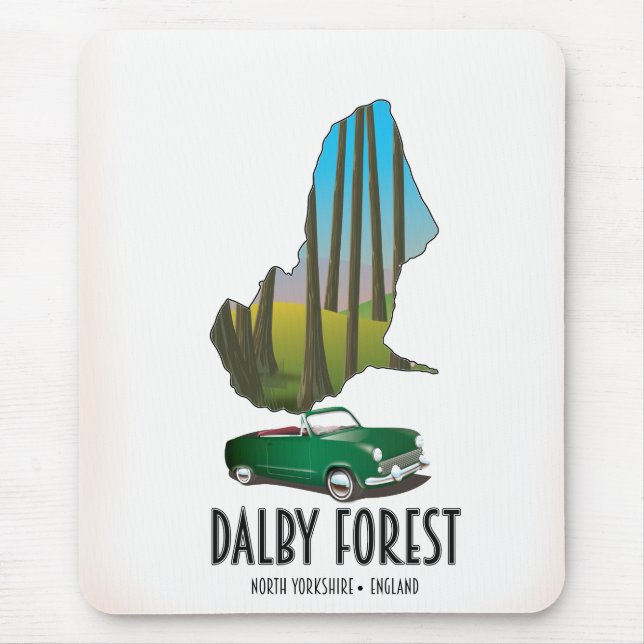 Dalby Forest North Yorkshire Reiseplan Mousepad (Vorne)