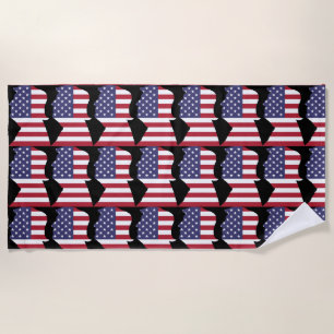DALD TRUMP serviettes de plage PATRIOTIC FLAG Beac
