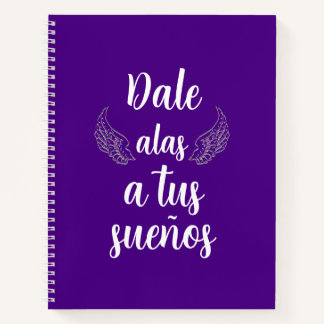 Dale alas a tus sueños Bullet journal añil