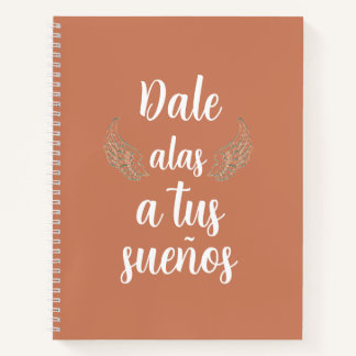 Dale alas a tus sueños Bullet journal terracota Notizbuch