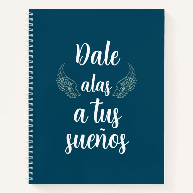 Dale alas a tus sueños Bullet journal Turqueza Notizbuch (Vorderseite)