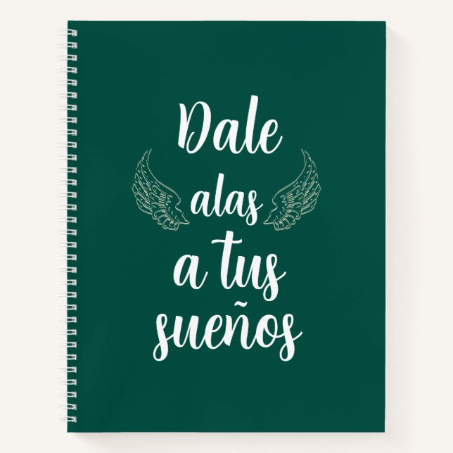 Dale alas a tus sueños Bullet journal verde bosque (Devant)