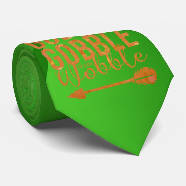 Dale Gobble Gobble Til You Wobble Erntedank Krawatte (Gerollt)