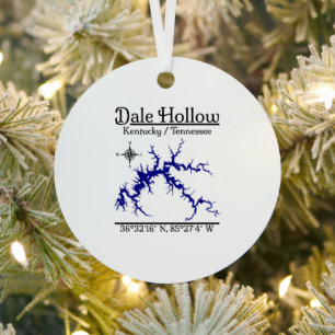 Dale Hollow Lake KY TN Metall-Kreis-Ornament Ornament Aus Metall