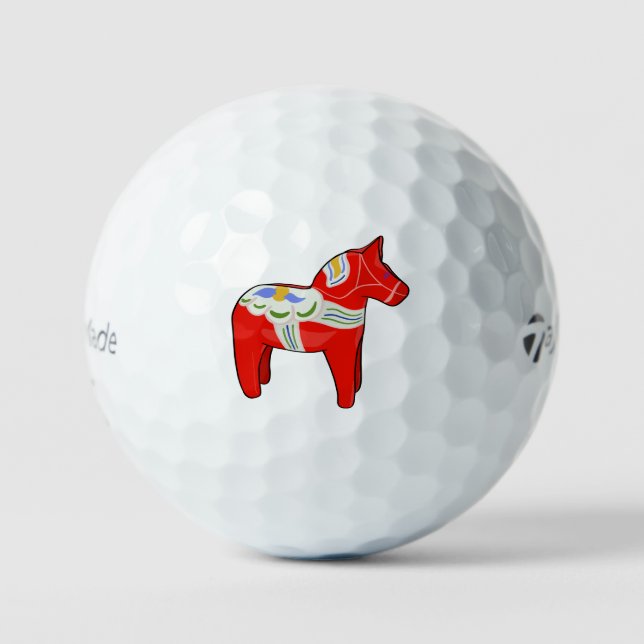 Dalecarlisches Pferd Golfball (Vorderseite)