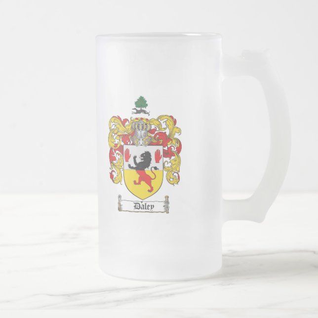 DALEY FAMILIENWAPPEN - DALEY WAPPEN MATTGLAS BIERGLAS (Rechts)