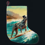 Dalformation Beach Surfgrafieren Kleiner Weihnachtsstrumpf<br><div class="desc">Tauchen Sie ein in die spielerische Welt des Kaninchen-Abenteuers mit diesem faszinierenden Bild. Ein gepflegter Hund geht zu den Wellen und reitet geschickt auf einem sonnengeküssten Strand. Das lebendige Kunstwerk vereint wunderbar das Wesentliche der Erregung am Strand, während der Hund furchtlos auf den Wellen reitet und den Geist von Spaß...</div>
