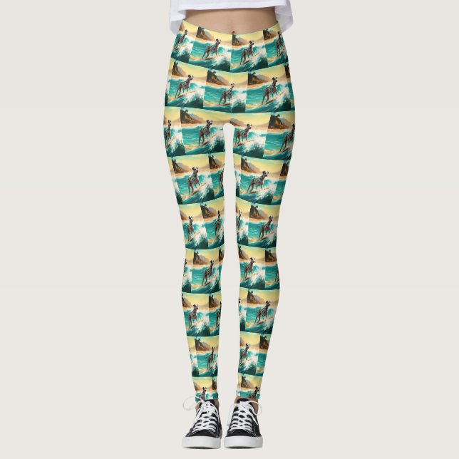 Dalformation Beach Surfgrafieren Leggings (Vorderseite)