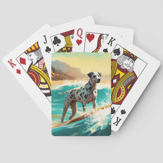 Dalformation Beach Surfgrafieren Spielkarten (Rückseite)