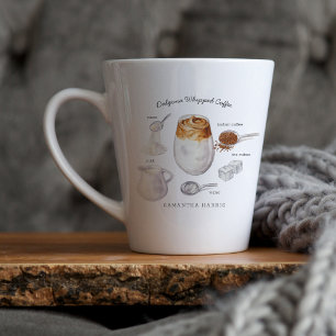 Dalgona-Kaffee-Liebhaber Monogramm-Lattee-Tasse Milchtasse