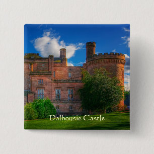 Dalhousie Castle, Midlothian, Schottland Button