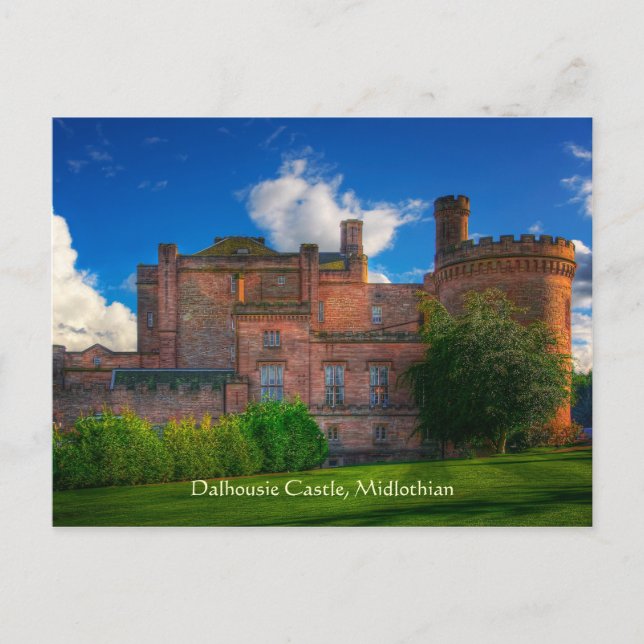 Dalhousie Castle, Midlothian, Schottland Postkarte (Vorderseite)