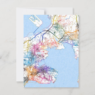 Dalian China City Map Postkarte