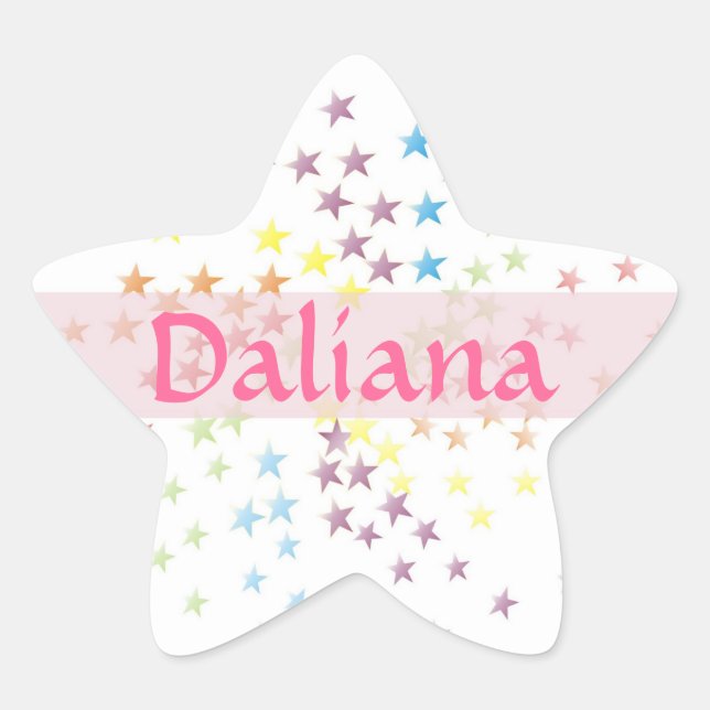 Daliana - Sternenaufkleber Stern-Aufkleber (Vorderseite)