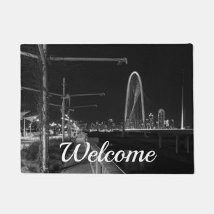 Dallas Abend Walk Grayscale Welcome Doormat Fußmatte