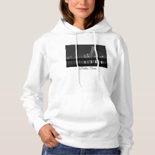 Dallas Bridge Blick Graustufen Hoodie