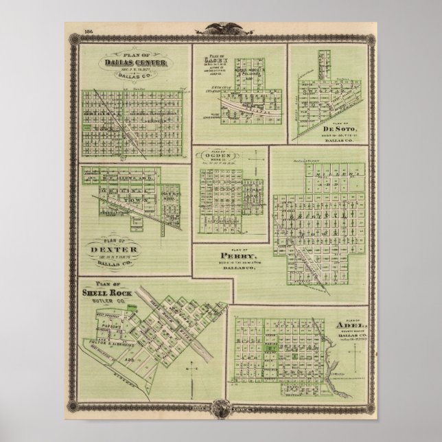 Dallas Center, Casey, DeSoto, Dexter Poster (Vorne)