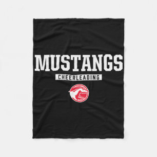 Dallas Center-grimes Mustangs Logo Cheerleading HS Fleecedecke