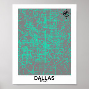 Dallas City Map Poster