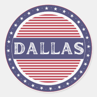Dallas City Pride Emblem – American Identity Runder Aufkleber