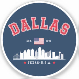 Dallas Cityline – Modern Texas Vibes Aufkleber