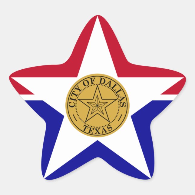 Dallas-Flagge Stern-Aufkleber (Vorderseite)