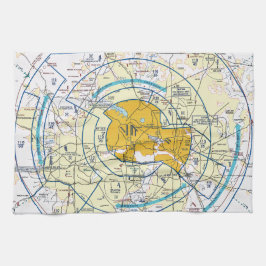Dallas Ft. Worth Flyway Chart Geschirrtuch