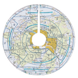 Dallas Ft. Worth Flyway Chart Polyester Weihnachtsbaumdecke