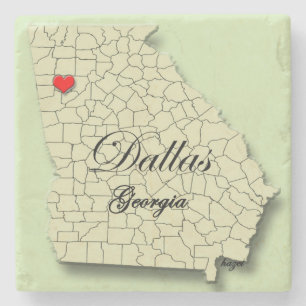 Dallas, Georgia, Karte, Untersetzer