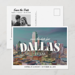 Dallas Hochzeit Merken Sie sich den Termin Retro-S Postkarte