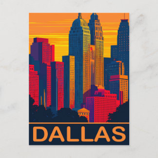 Dallas in lebhaften Farben, Reisen Postkarte