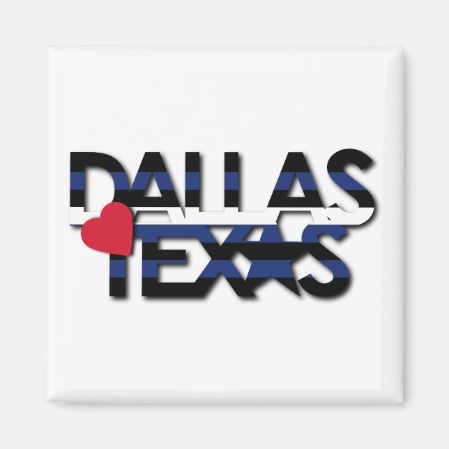 Dallas Leather Stripe Magnet (Vorne)
