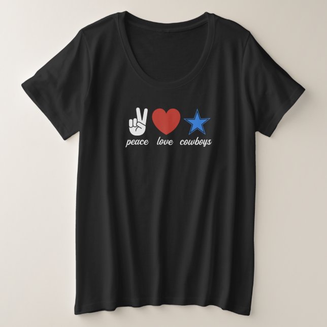 Dallas Peace Love Cowboys Design pour être fier (Design devant)