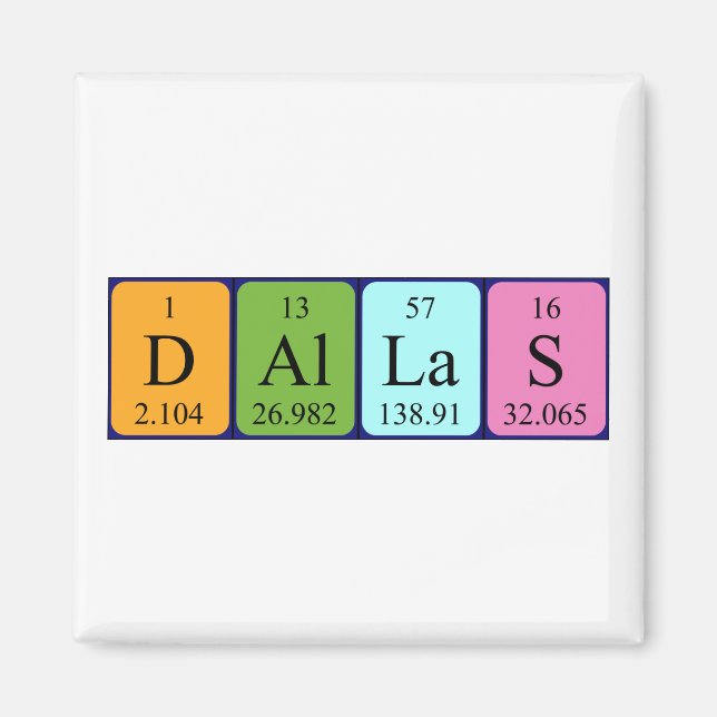 Dallas Periodenmagnet Magnet (Vorne)
