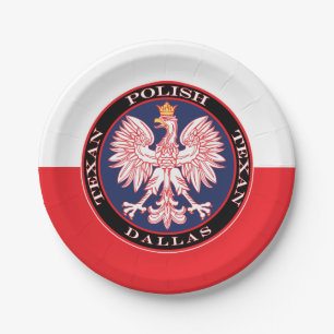 Dallas Polnisch Texan Pappteller