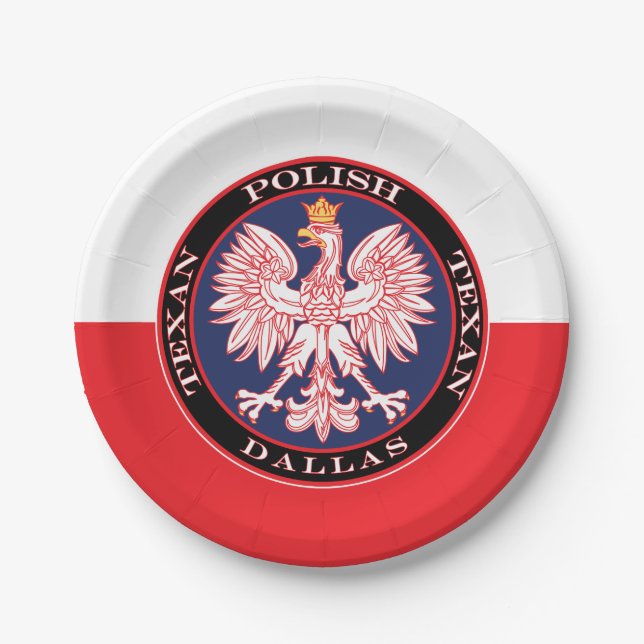 Dallas Polnisch Texan Pappteller (Vorderseite)