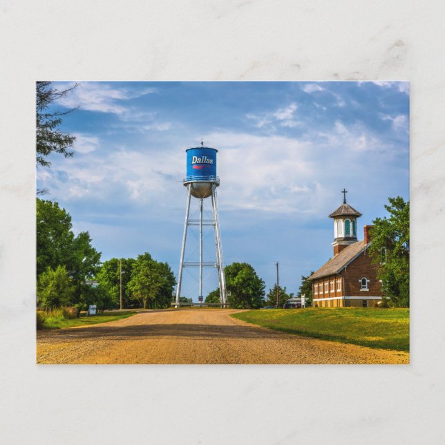 Dallas, Sd-Wasserturm u. Museum Postkarte (Vorderseite)