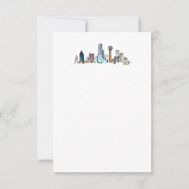 Dallas Skyline - Carte de note (Devant)